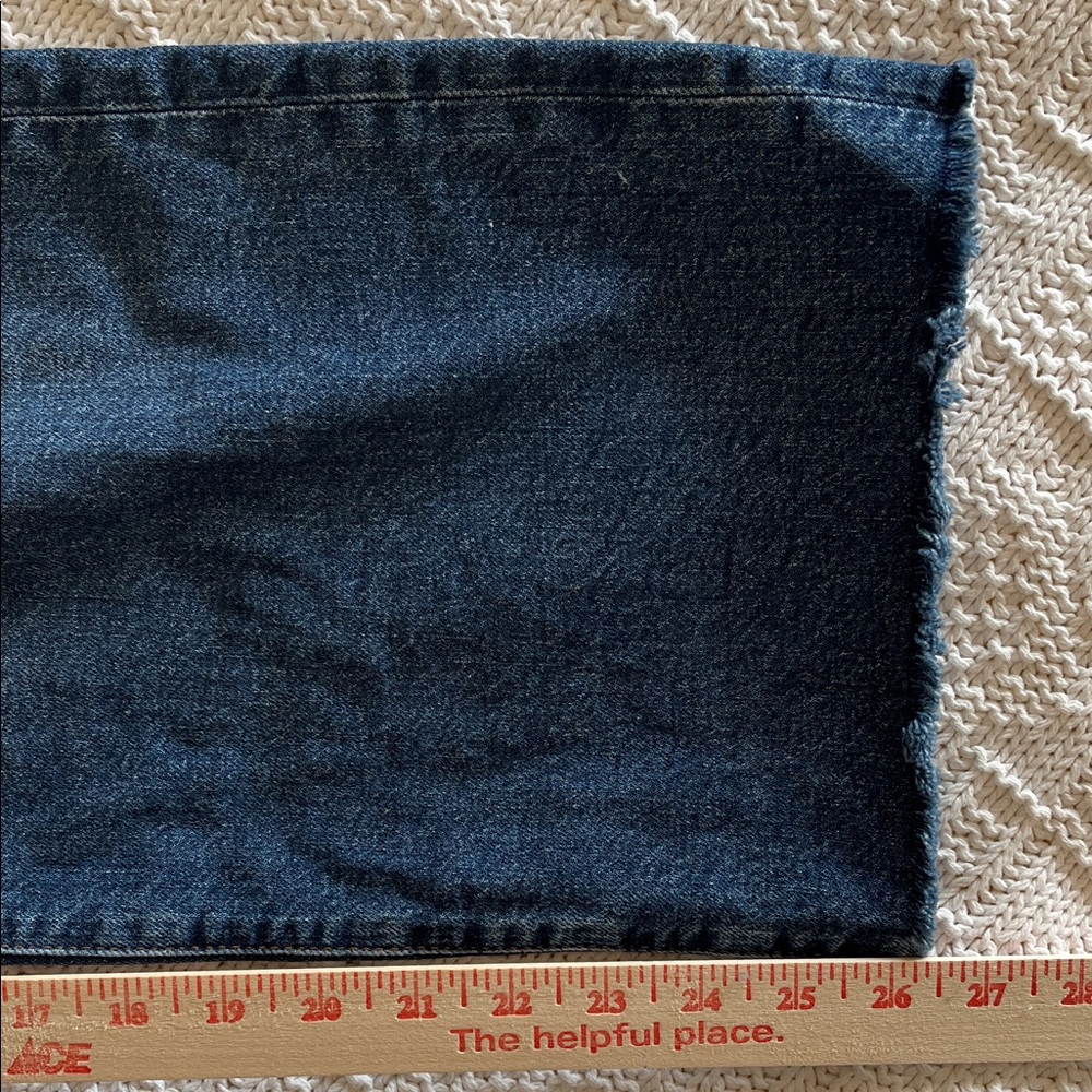 FRAME The Wide high-rise ankle wide-leg raw hem jeans in Rival Sz 28 - Picture 8 of 13